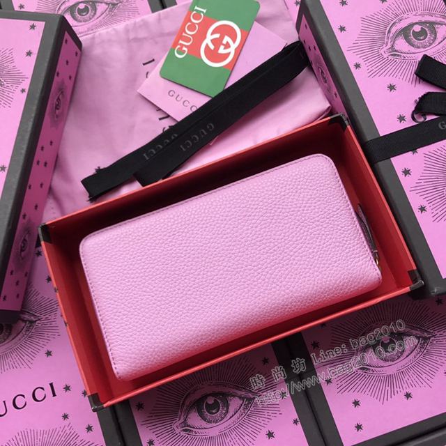Gucci包 古馳錢包 499337黑全皮 狗頭限量版 2018早春新款萌萌拉鏈錢包  gudj1070